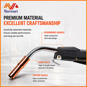 TCO # 2 unidades de conjunto de antorcha de soldadura MIG/MAG de cuello de <span class=keywords><strong>cisne</strong></span>, 200A, 60% de ciclo de trabajo, ergonómica, con boquilla de cobre duradera y protección de gas - Product Image 2