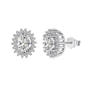 Aretes Dylam Elegantes de Plata S925 con Baño de Rodio, Forma Ovalada Amarilla, con Circonita Cúbica 5A, Brillantes, Estilo Eternidad, para Mujer - Product Image 1