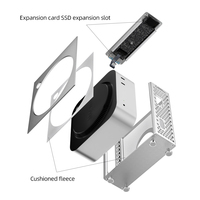 Support de châssis en aluminium d'expansion de disque dur pour boîtier Mac Mini M4/M4 Pro à Dissipation thermique optimisée pour 2024 Mac Mini M4