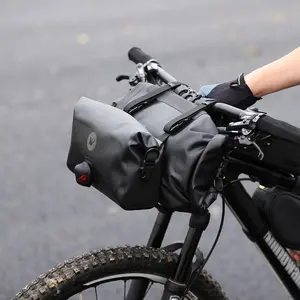 Rhinowalkバイクハンドルバーバッグセット防水自転車フロントハンドルバーバイクバッグ12Lマウンテンロード自転車用バイクパッキングバッグ