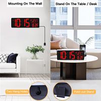 Jam Dinding Digital Multifungsi Penghitung Hari dengan Remote Control untuk Rumah