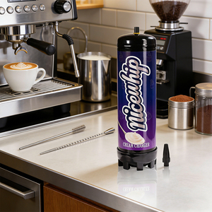 Gaz pour crème fouettée, style tendance 2026, réservoir de gaz industriel haute pression, outils pour desserts - Product Image 1