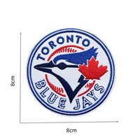 Ensemble de Patchs Thermocollants 3D MLB Logo d'Équipe de Baseball Brodé pour Casquette, Maillot, Veste, Décoration d'Uniforme, Forme de Cœur en Feutre