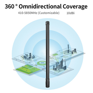 Antena antidrones de fibra de vidrio Lora omnidireccional de alta ganancia en forma de micrófono 433MHz/900MHz/1,2G/1,4G/1,5G/2,4G/5,2G/5,8G - Product Image 5