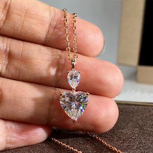 Collana Girocollo con Ciondolo a Cuore in Pietra Gialla per Donne, Gioielli Minimalisti alla Moda per Uso Quotidiano, Regalo - Product Image 4