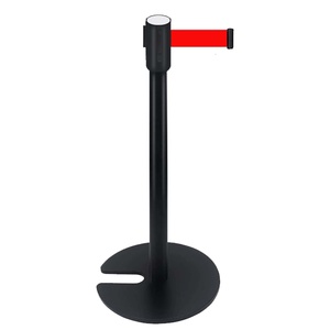 Steel Line <strong>Retractable</strong> <strong>Belt</strong> <strong>Stand</strong> Post <strong>Queue</strong> Line <strong>Stand</strong> Crowd Control Stanchion Post Guidance Stanchion With Retracted <strong>Belt</strong> - Product Image 1