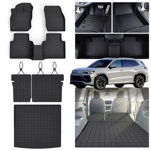 <span class=keywords><strong>Tappetini</strong></span> per Auto Volkswagen <span class=keywords><strong>Tiguan</strong></span> 2025 per Tutte le Stagioni, Set da 6 Pezzi, Anteriori, Posteriori e per Bagagliaio, Accessori Interni - Product Image 3