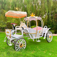 Calèche royale pour mariages, calèche classique tirée par des chevaux