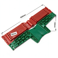 Charnière à rabat moulée par injection 15921B 630MM, plaque pliante en plastique pour accessoires de système de toit coulissant de remorque Versus