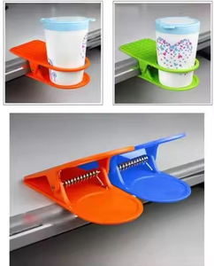 Factory Wholesale Custom Logo Office Desk Big Size <b>Plastic</b> <b>Drink</b> Clip Table <b>Cup</b> Holder - Product Image 2