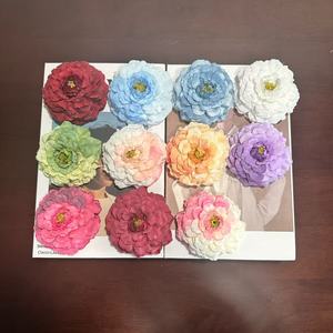 Têtes de fleurs de pivoine artificielles Junheyuan en soie, branche unique, pour décoration intérieure, épingles à cheveux de mariage - Product Image 1