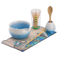 Vente en gros en usine Lanhe Ensemble de cérémonie Matcha biologique du Japon Bol Chawan à Matcha en céramique rose avec bec verseur