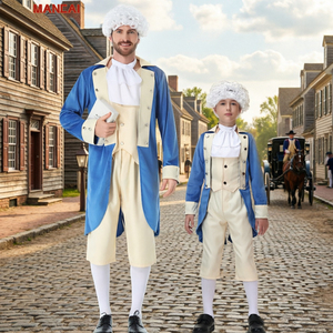 Costume da Reale Britannico per Adulti, Travestimento di Halloween, Uniforme della Guerra Rivoluzionaria, Abbigliamento Coloniale, Costume da George Washington per Uomo - Product Image 6
