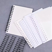 Fournitures de bureau en gros, carnet à spirales A6, 60 feuilles, supports vierges pour sublimation, journal de poche
