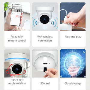 PTZ Auto Detection Tracking 2K 5MP Ultra HD Turret Dome Cameras Home Surveillance Wifi <b>Wireless</b> IP Network CCTV Security Camera - Product Image 6