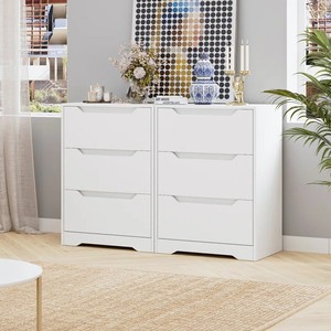 Ensemble de meuble de rangement blanc antique bon marché, meubles de chambre à coucher modernes, grande <span class=keywords><strong>commode</strong></span> en bois massif avec 3 tiroirs pour bébé, Chine - Product Image 1