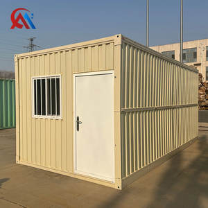 Casa <span class=keywords><strong>Container</strong></span> Pieghevole in Cartone Ondulato 20ft con Design Antivento per Dormitorio del Personale, Alloggio Prefabbricato - Product Image 1
