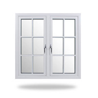 Fenêtre à battant moderne pour appartement, isolante, anti-ouragan, coupe-vent, en PVC/UPVC, avec moustiquaire magnétique
