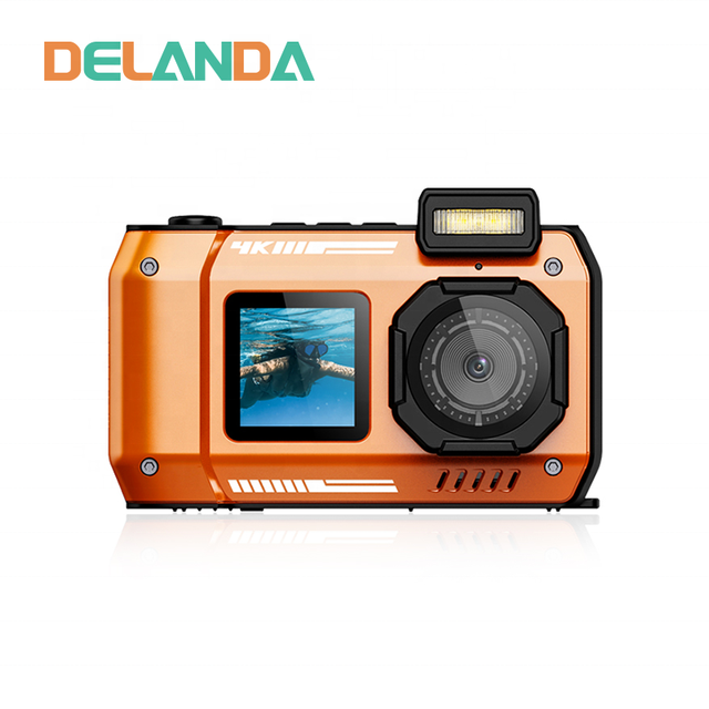 2024 Best Underwater 7 Meter IP68 Waterproof Digital Camera Dual Screen Compact Action Camera for Snorkeling Filming