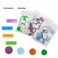 Disque de ponçage remplaçable de 25 mm, grain 80 #   100 #   120 #   180 #   Accessoires de ponceuse à ongles ronds pour salon, pour les callosités des pieds et la pédicure