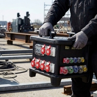Boîtier de distribution électrique industriel CHENF, panneau électrique, boîte à interrupteurs 32A, prises 6 220V/380V, IP67, étanche à la poussière, CE