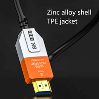 Nouveau câble AOC coaxial à fibre optique 48 Gbit/s 2,1 V 8K60Hz avec connecteurs plaqués or et gaine en PVC, longueurs 5M/10M/20M pour lecteur DVD