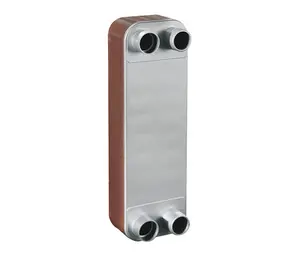 Customized Copper Brazed Plate Heat Exchanger for use with Outdoor Wood Boilers, Domestic Hot Water Heating