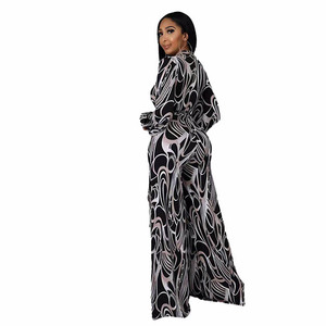 2023 nuovo stile europa e disposizione americana le donne eleganti vestono la <span class=keywords><strong>tuta</strong></span> di moda più il commercio all'ingrosso aderente della ragazza di formato - Product Image 1