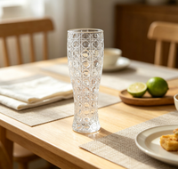 Chope à bière en verre sculpté de haute qualité, verre épaissi, un incontournable pour savourer la bière artisanale et le jus de blé.