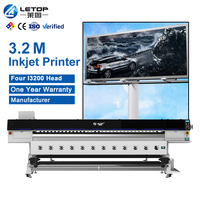 Impresora de Inyección de Tinta Automática LETOP de 10 Pies, Impresora Plotter I3200 Multicolor de Formato Ancho, Máquina de Impresión con Tinta Eco Solvente de 3.2M