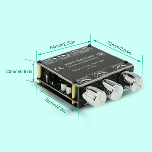 XY-T30L บอร์ดแอมพลิฟายเออร์ดิจิตอล, โมดูลแอมป์สเตอริโอ 2.0 30W×2 ช่องสัญญาณคู่ พร้อมระบบปรับเสียงแหลมและเสียงเบสได้ - Product Image 6