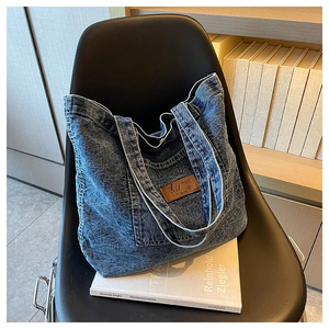 Tùy Chỉnh <span class=keywords><strong>Hobo</strong></span> Tote Giản Dị Túi Vải Retro Túi Crossbody Công Suất Lớn Ví Denim Vai Túi Cho Phụ Nữ - Product Image 6