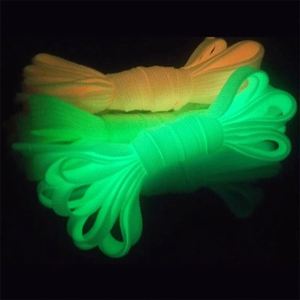 1 Par de Cordones Luminosos Planos para Zapatillas, Cordones Fluorescentes que Brillan en la Oscuridad, 100/120/140cm - Product Image 3