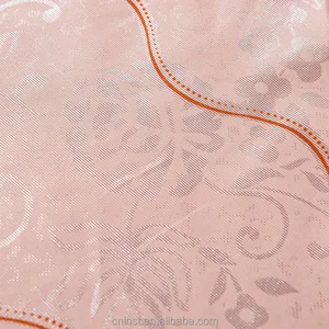 Wholesale Knitted Fabric King Sized Bed Mattress Pink Leaf Polyester Tricot Knitted Fabric