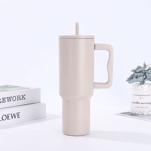 Mug de voyage H4.0 avec poignée, 40oz, double paroi isolée, couvercle, paille, antidérapant, personnalisable ODM - Product Image 3