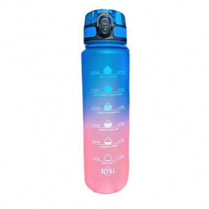 Gradient Sports <b>Water</b> <b>Bottle</b> With <b>Time</b> Markers And Strap For Outdoor Activities - Product Image 2