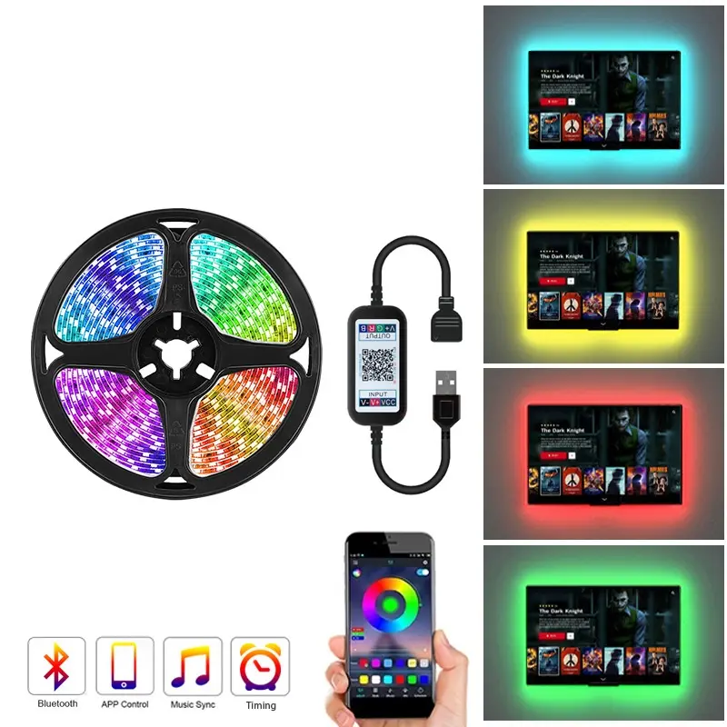 LED Strip Light Alexa WIFI Voice Control Tuya Smart Lamp RGB 5050 12V Flexible Tape Waterproof Luces For Festival Tira Home Luz