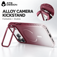 Étui de téléphone mat ATB pour iPhone 18, dégradé bordeaux, magnétique, étanche, anti-traces de doigts, pour 18 17 16 Pro Max, antichoc