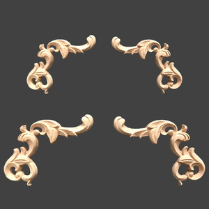 Appliques décoratives sculptées en <span class=keywords><strong>bois</strong></span> massif, motif floral, pour meubles, lits, portes, armoires, coins, rosettes, écologiques - Product Image 5