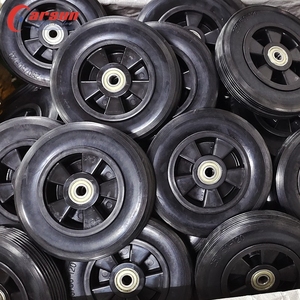 Nouvelles roues en caoutchouc à noyau en aluminium de 10 pouces avec roulement à billes pour la construction minière industrielle et les industries de vente au détail - Product Image 5