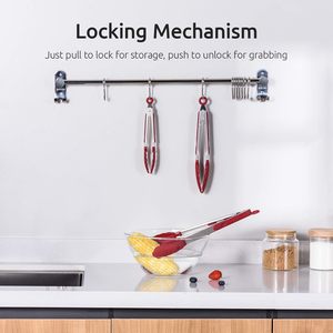 Kitchen Food <b>Tong</b> 7"/9" /12" BBQ Grill <b>Tongs</b> With <b>Silicone</b> <b>Tip</b> Food Grade Stainless Steel Food Locking <b>Tongs</b> for Cooking Baking - Product Image 5