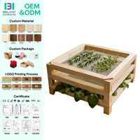 Rak Pengering Herbal BH Mesh, Rak Pengering Meja Bertumpuk dari Bambu untuk Mengeringkan Bunga, Pasta, dan Sayuran