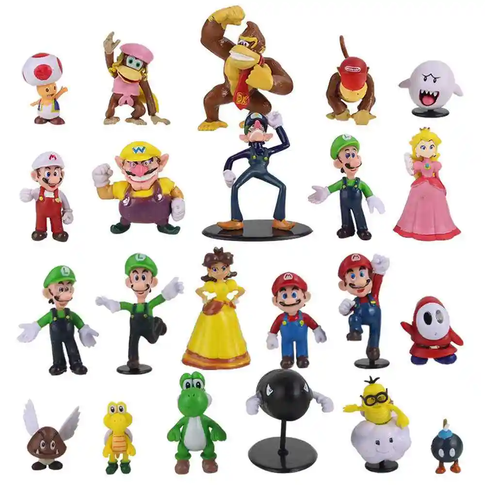 OEM serin kaliteli plastik Mario Bros aksiyon figürü oyuncakları