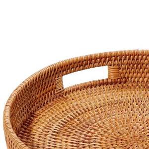 Set di 10 Vassoi Rotondi in Vimini da 11 Pollici, Cestini in Legno per Cucina, Grandi Vassoi in Giacinto d'Acqua da 21 Pollici per Matrimoni - Product Image 5