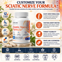 Formule pour le nerf sciatique, 120 capsules, 12 vitamines et herbes soutenues par la recherche, complément premium pour la santé des nerfs, confort quotidien
