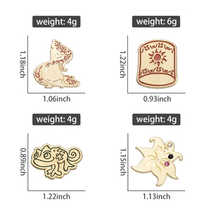 เข็มกลัดโลหะรูปดวงอาทิตย์รูปกบแบบเรียบง่ายและอเนกประสงค์สำหรับเป็นของขวัญสำหรับสัตว์ทั้ง<span class=keywords><strong>ชาย</strong></span>และหญิง - Product Image 6