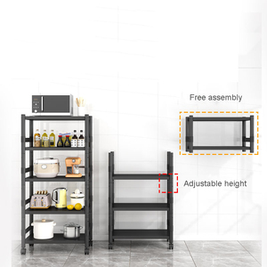 Estantes de pie de 5 niveles para el hogar, estantes de cocina de Metal, estante de almacenamiento de varias capas con cesta de rueda giratoria - Product Image 4