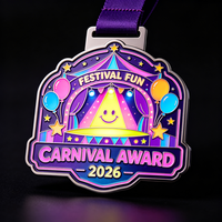 Médailles personnalisées sur le thème du Carnaval allemand, récompenses de festival, médailles en métal avec ruban pour célébrer le Carnaval
