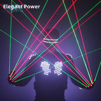 Faisceau de lumière laser vert rechargeable a mené des gants pour la partie de boîte de nuit de danse de salon