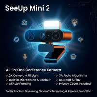 Taşınabilir USB tak ve çalıştır 2k halka ışık webcam 1080p full hd web kamera pc için mikrofon ve hoparlör gizlilik kapak